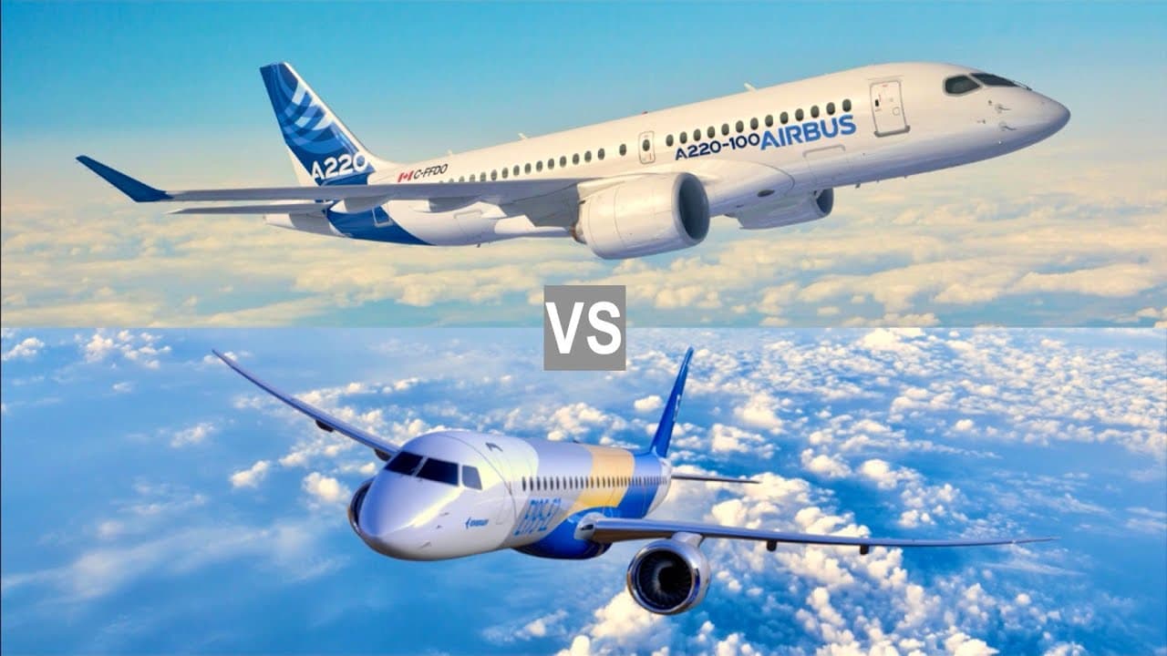 Airbus A220-300 против Embraer E195-E2: кто заменит CRJ и старые E-Jets